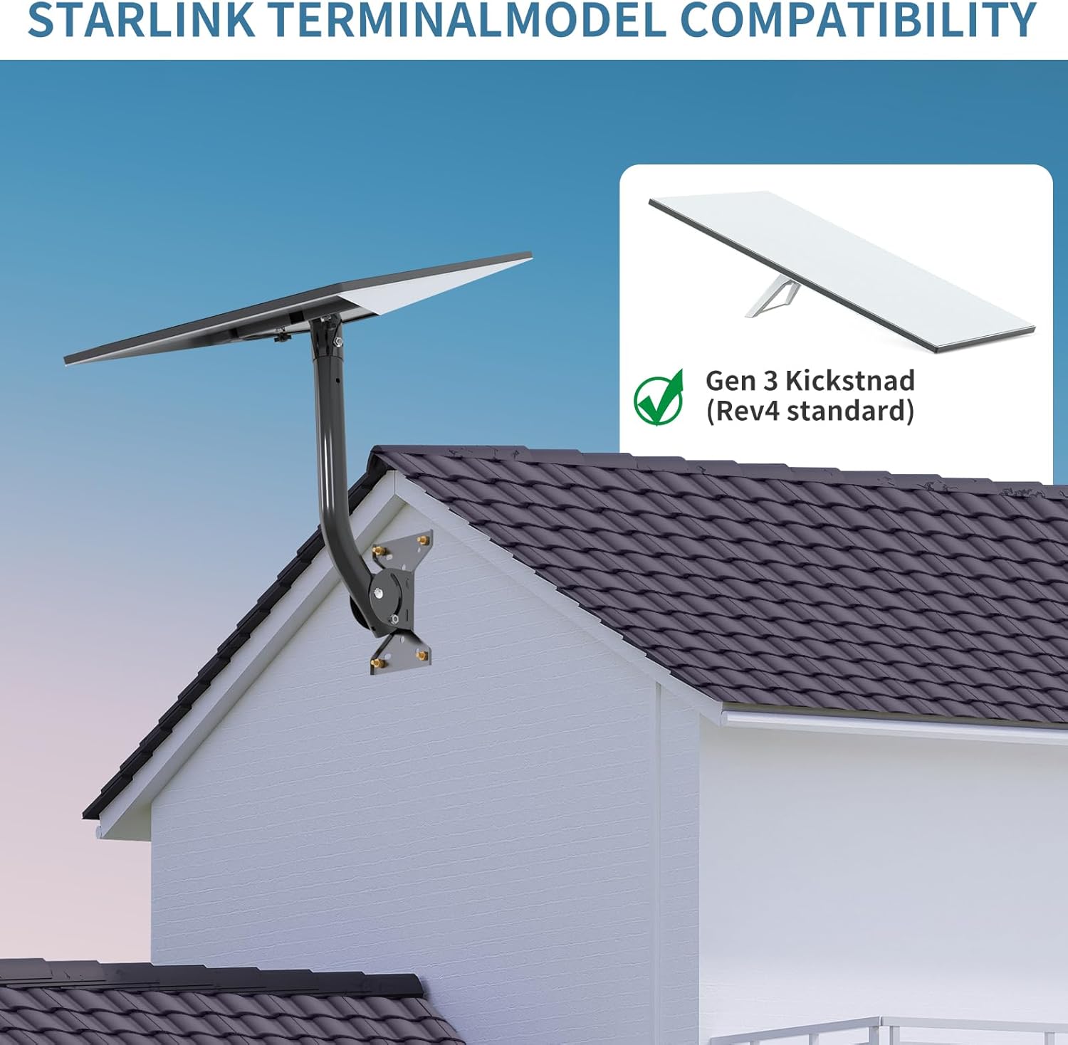 Thumbnail 2 de Starlink Gen 3 Mount Adjustable Wall or Roof Kit