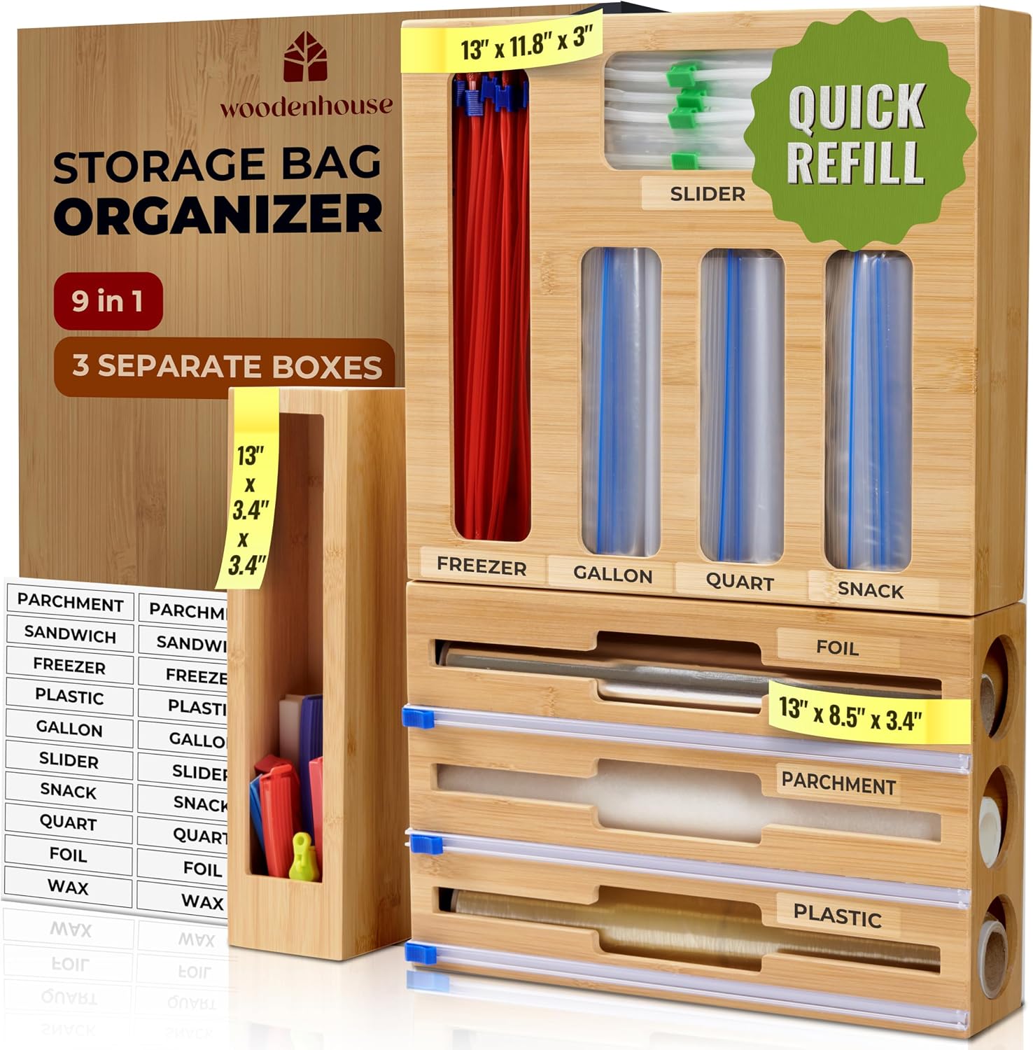 Detalle de Kitchen Drawer Organizer 9‑in‑1