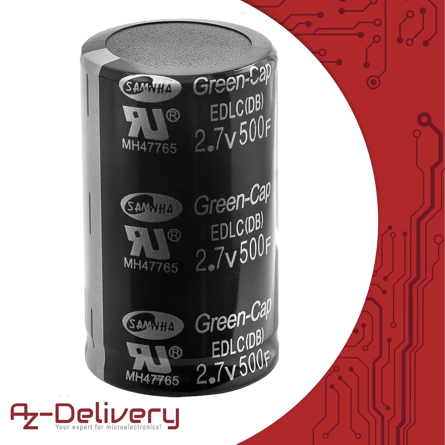 Thumbnail 1 de Lot de 5 supercondensateurs AZDelivery 2,7 V 500 farad – guide eBook inclus