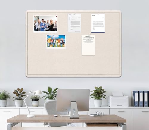 Detalle de Pinnwand Filztafel 88 × 59 cm von HEDOBCESO mit 20 Pinnnadeln – faltbar, selbstklebende Sichttafel