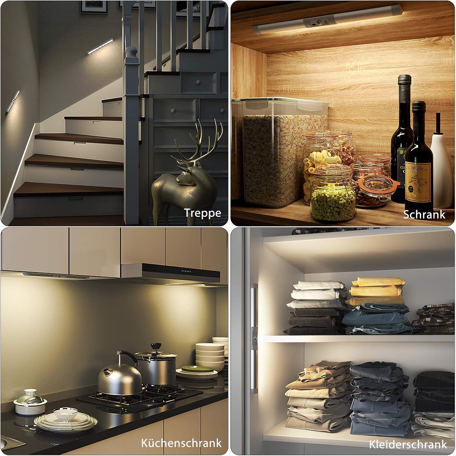 Thumbnail 5 de SIBI LIGHTING SIBI LED Licht mit Bewegungsmelder (USB, 4000 K) – 2er-Set für Schrank, Flur & Treppe