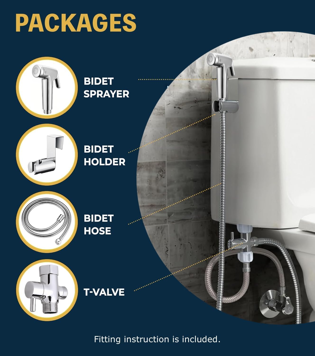 Thumbnail 5 de SIEYESCITY Handheld Bidet Sprayer 47in