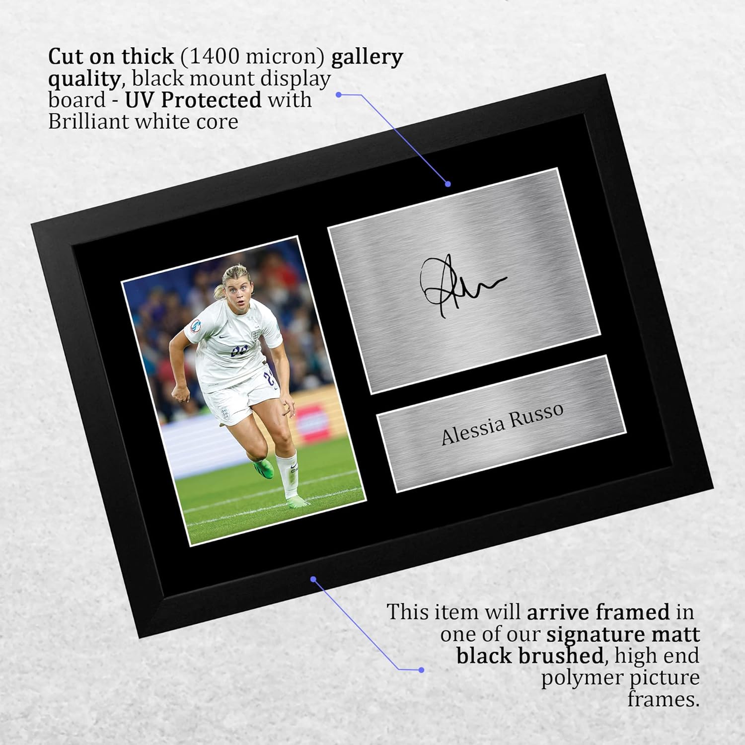 Thumbnail 2 de HWC Trading FR A4 Alessia Russo framed autograph picture (England gifts) for football fans