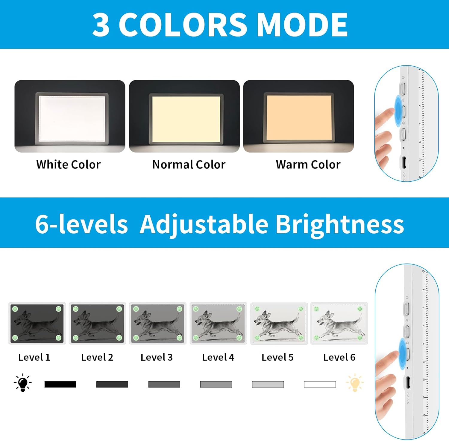 Thumbnail 4 de Phylosal Magnetic A3 Light Pad (A3) – super bright light box for tracing, drawing & diamond art