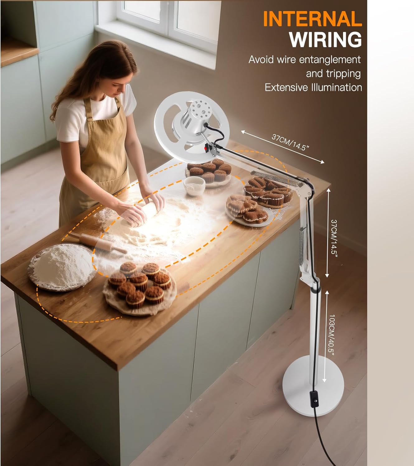 Thumbnail 4 de Arsoer LED Floor Lamp 36W with Stepless Dimming (3000K–6500K) and Remote