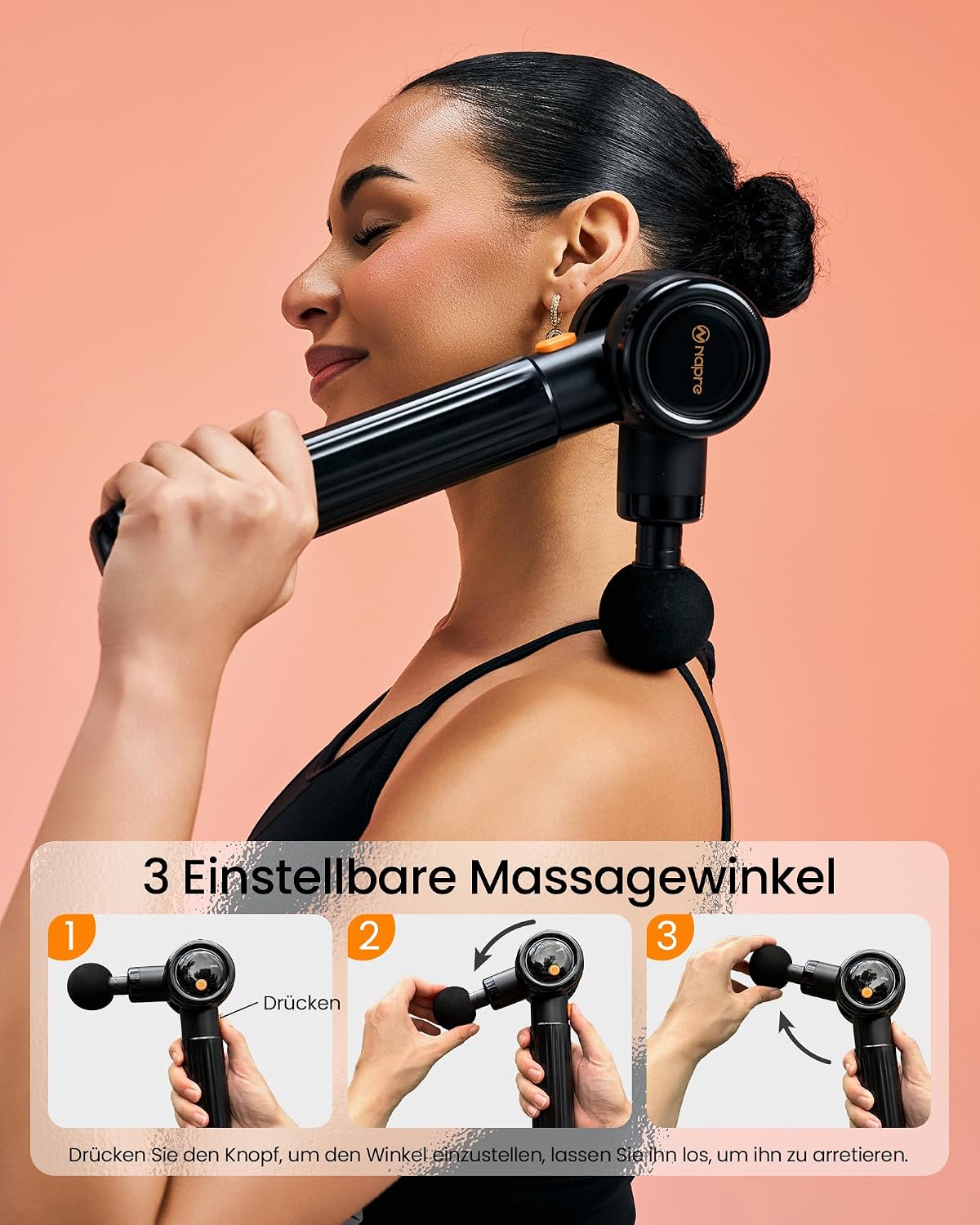 Thumbnail 1 de Massagepistole Napre mit 3 Winkeln