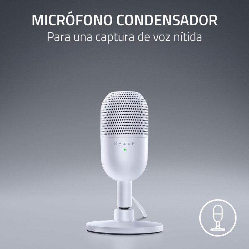 Detalle de Razer Seiren V3 Mini Micrófono de condensador para streaming 🎤
