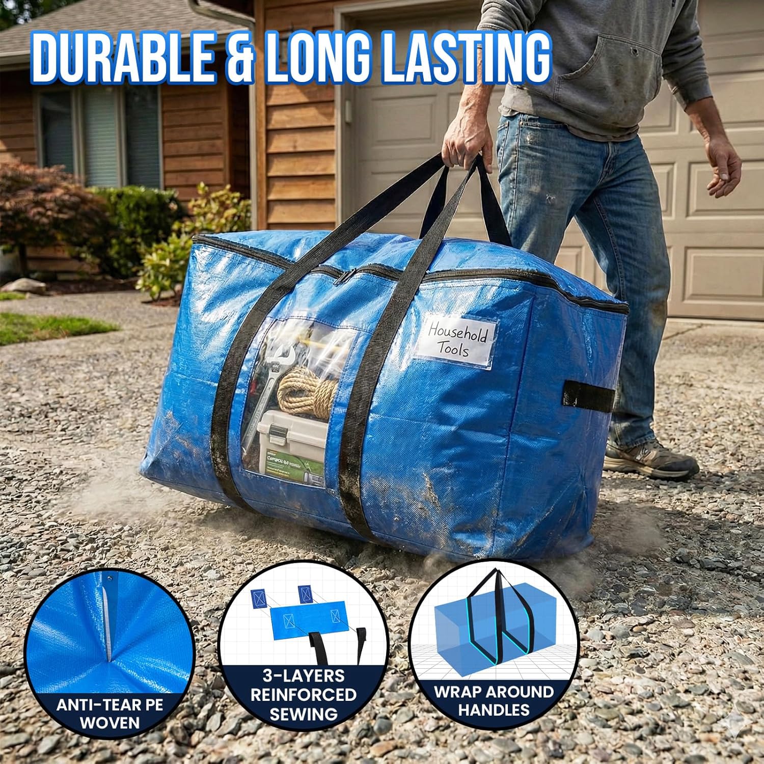 Thumbnail 2 de TAILI Extra Large Moving Bags, 4-Pack