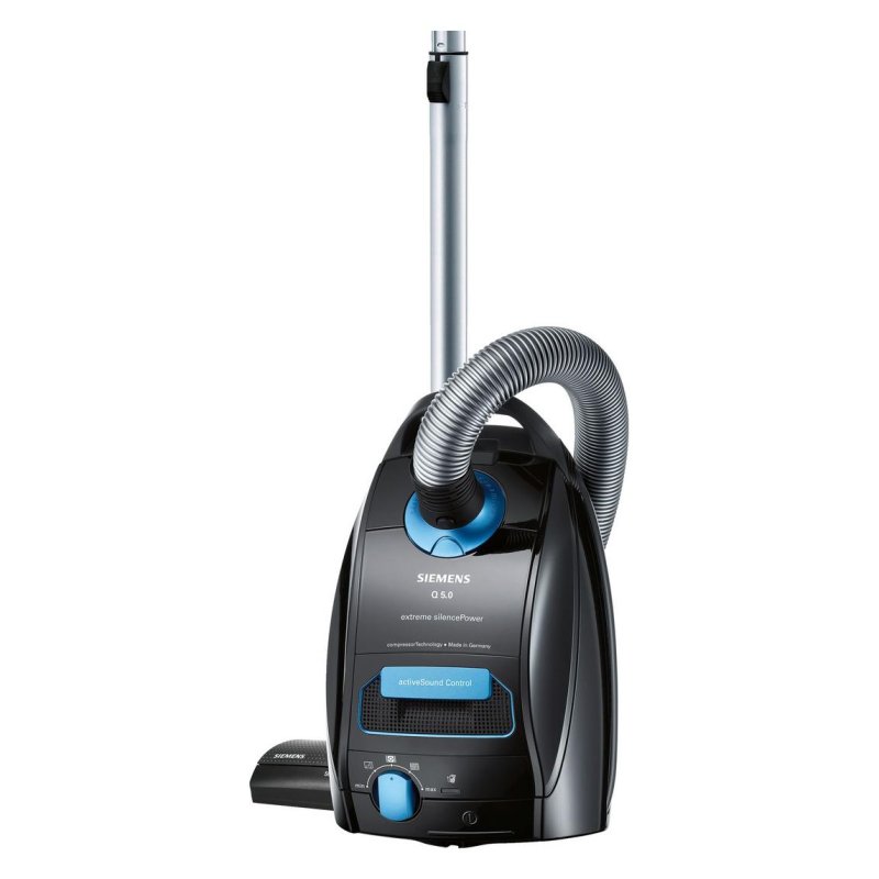 Detalle de Siemens VSQ5X1230: aspiradora cilíndrica con filtro HEPA, 850 W y 4,5 L