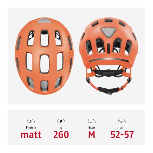Detalle de ABUS Fahrradhelm Youn-I 2.0, Mono orange, Größe M