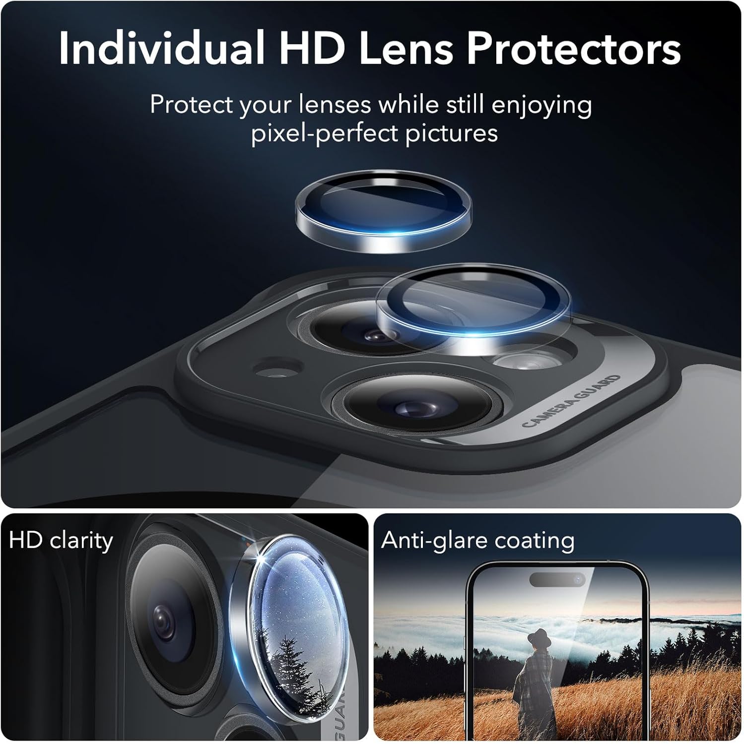 Thumbnail 5 de ESR for iPhone 15 Pro Case with MagSafe and Built-in 9H+ Tempered Glass Screen Protector