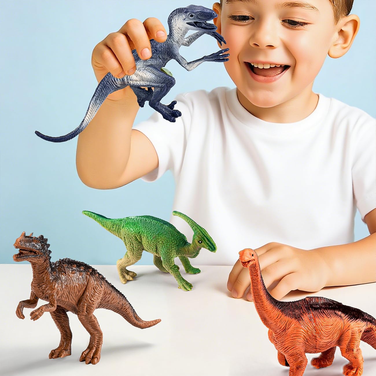 Detalle de HahaGift 25 Pieces Dinosaur Toys 33x27 mat