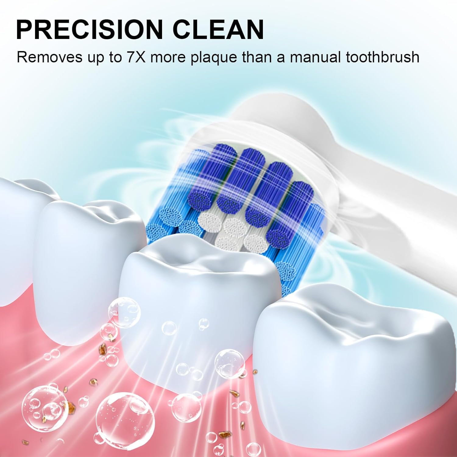 Detalle 2 de Sdiveson 8pc Replacement Brush Heads for Braun Oral-B electric toothbrushes (Precision Clean compatible)