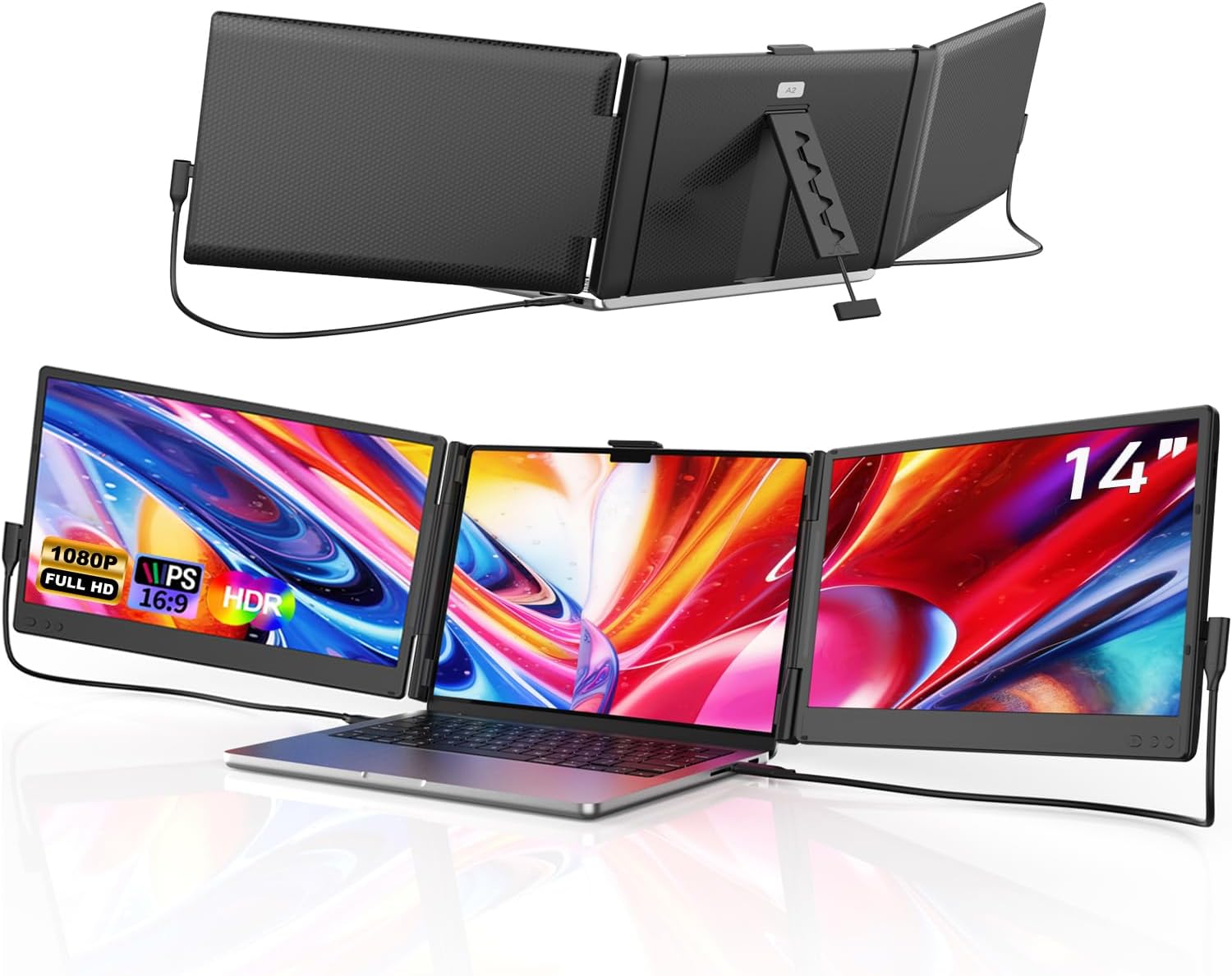 Detalle de FEZOBR Laptop Screen Extender 14" Portable Monitor
