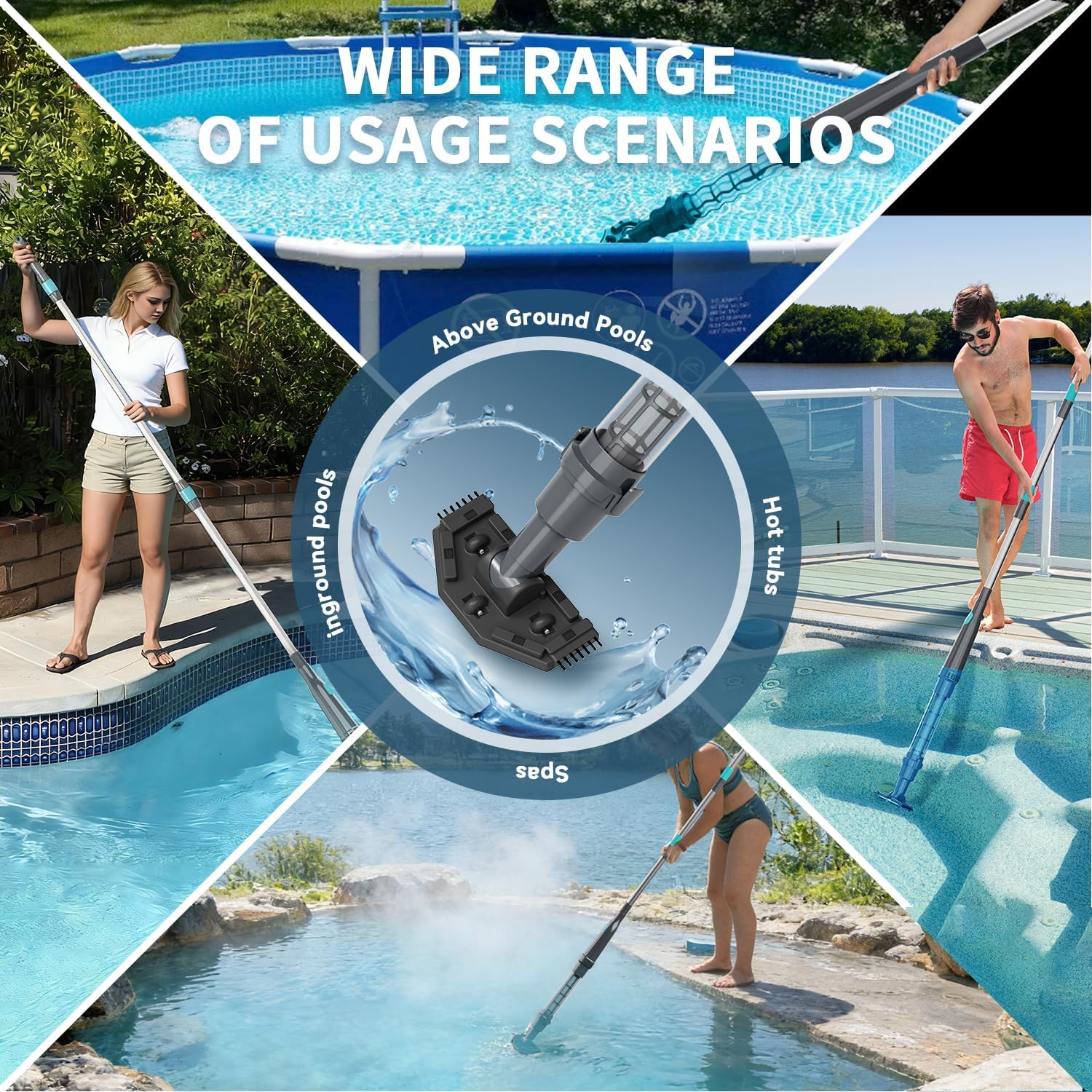 Thumbnail 4 de PoolMr Handheld Spa Hot Tub Vacuum — Cordless, Dual Brush Heads, 90-Min Run Time