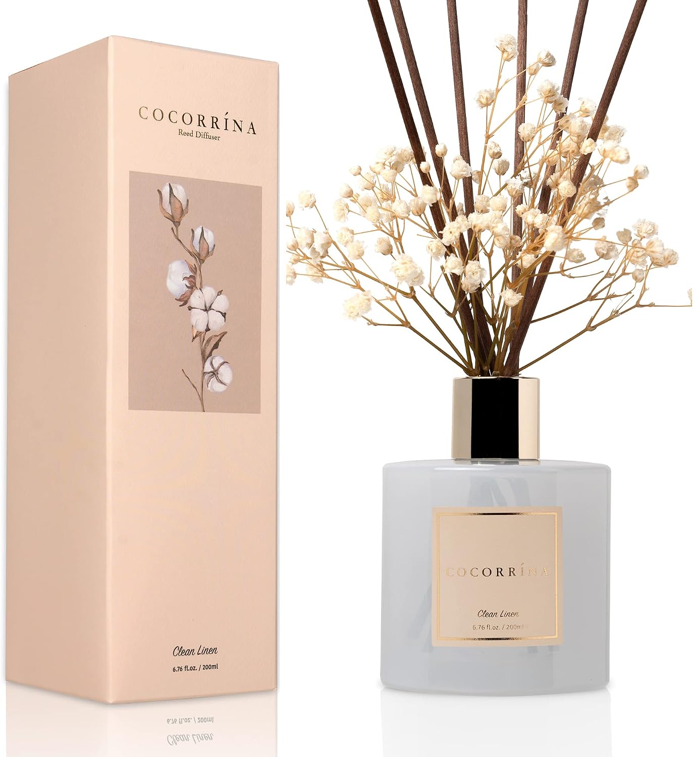 Thumbnail 1 de COCORRÍNA 1 Reed Diffuser Set, Clean Linen, 6.7 fl oz Glass Bottle