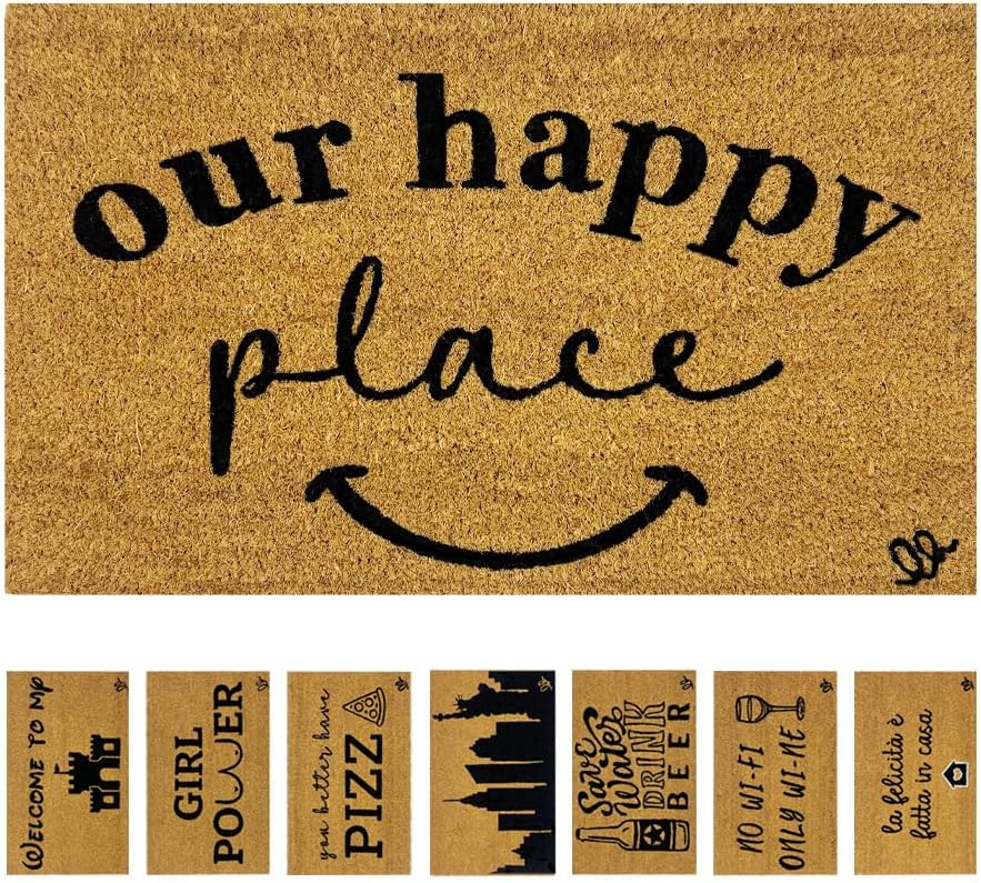 Detalle de OLIVO.shop COCCO FUNNY - Zerbino 40x60 cm con scritte e design cocco, antiscivolo