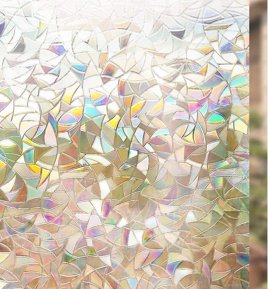 Detalle de rabbitgoo Fensterfolie Regenbogen Blickdicht 44,5x200