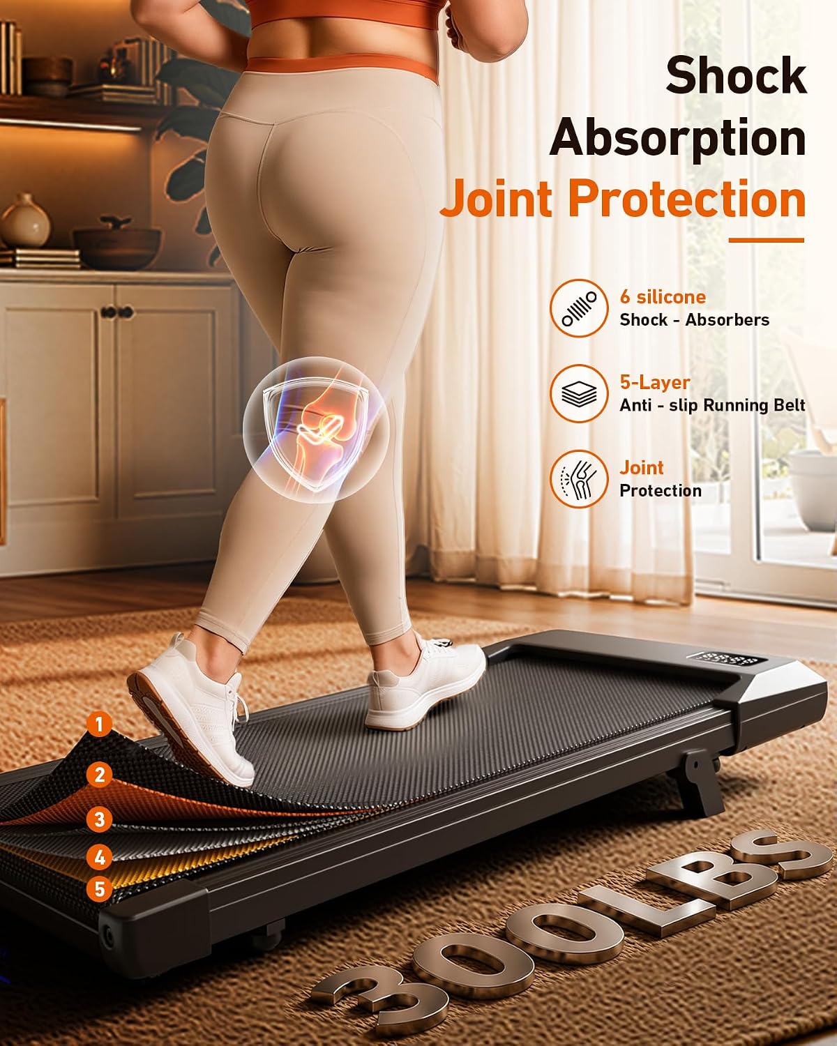 Thumbnail 4 de Superun BA10-Inc Walking Pad Treadmill, 6% Incline, 2.5 HP, 300 lb Capacity