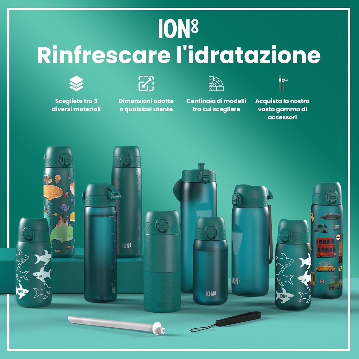 Thumbnail 6 de Ion8 Borraccia per Bambini 350 ml: leggera, antifulmine e priva di BPA, per accompagnare ogni avventura
