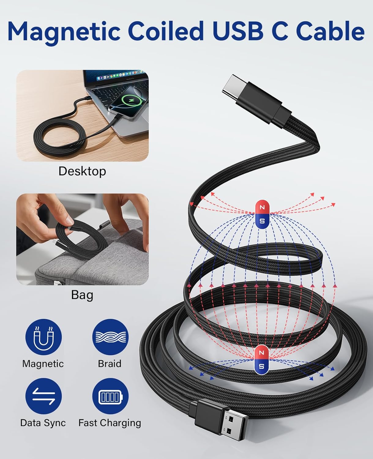 Thumbnail 1 de Magtame Cavo magnetico USB A–C 1 m