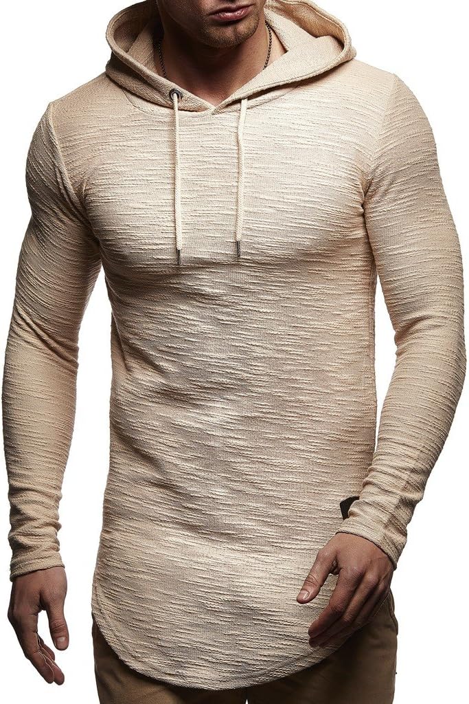 Detalle 2 de Leif Nelson Hoodie LN6300 pour hommes — Pull à capuche long sleeve, coupe ajustée