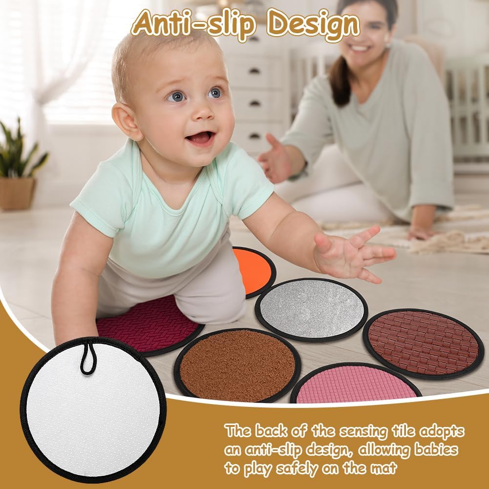 Detalle 2 de Vicloon Sensory Mats: 16 PCS Mini Tactile Sensory Tiles for Autism and Sensory Play
