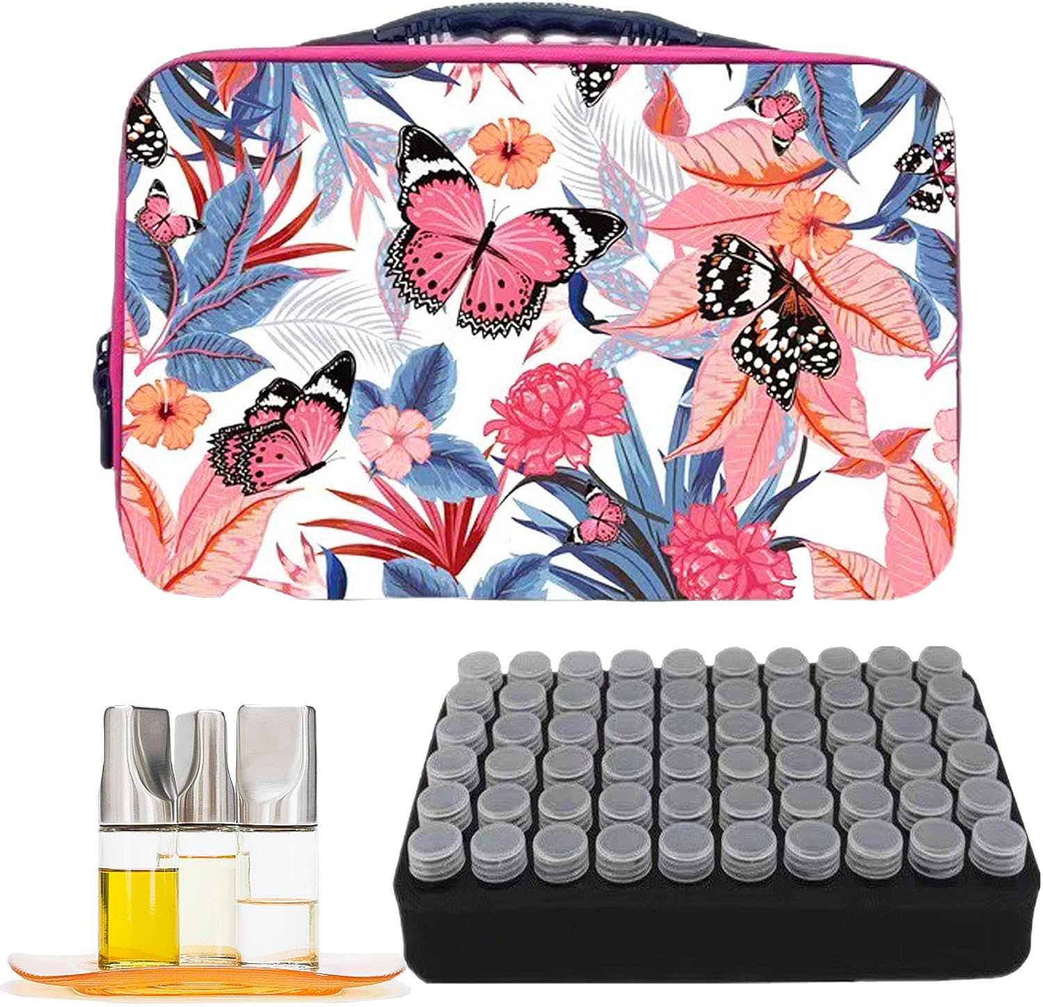 XUBX 60 Bottles Essential Oil Carrying Case – Large Capacity, 15ml Slots, Portable Shockproof Storage