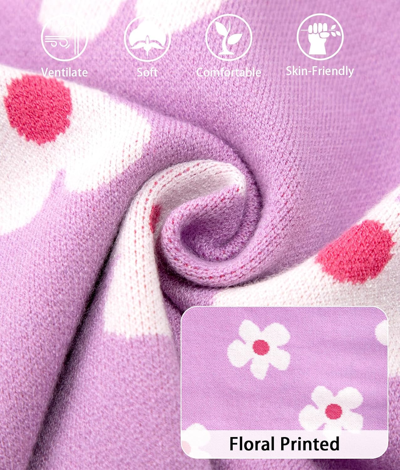 Detalle 2 de HOZIY Girls’ Knit Cardigan Sweater, Long Sleeve, Button-Front, Two Pockets