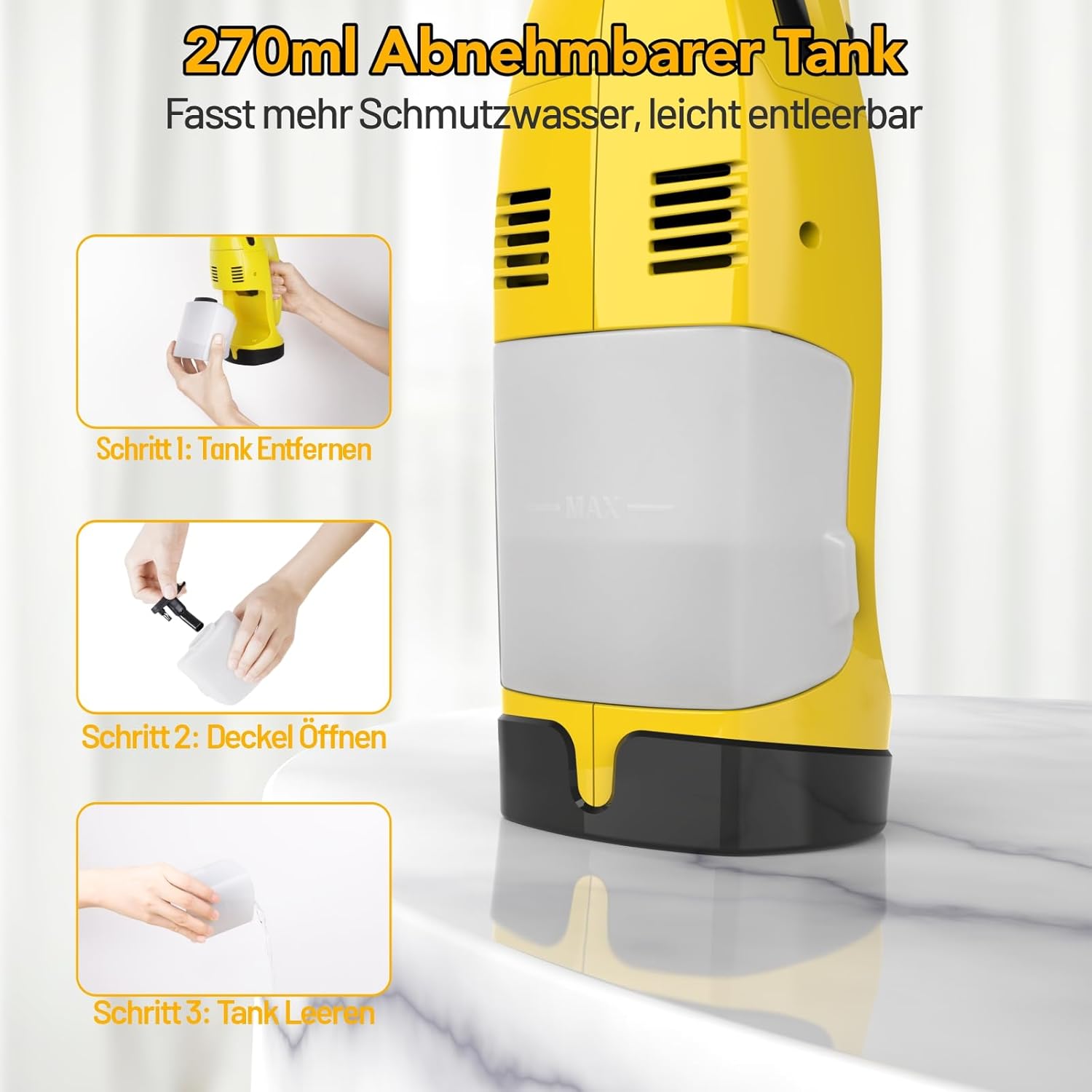 Thumbnail 3 de Eave Fenstersauger, wiederaufladbarer Fensterabzieher mit 28 cm/17 cm Klingen