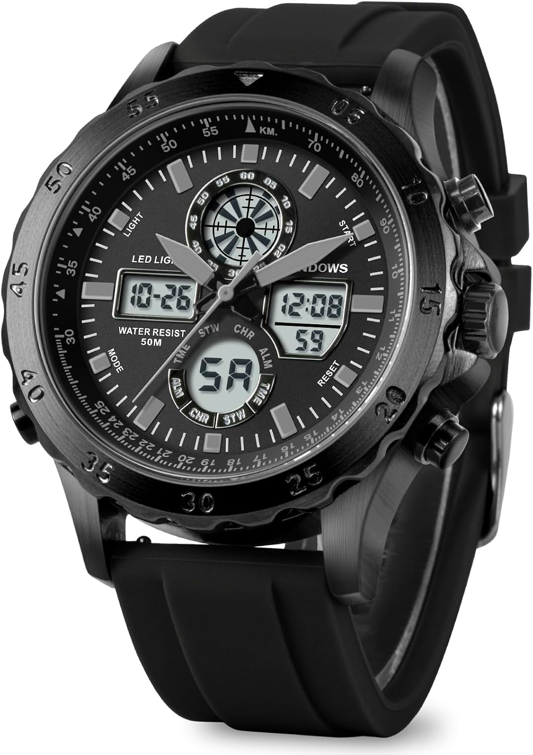 Detalle 2 de PINDOWS Uhr Herren wasserdicht Sportuhr