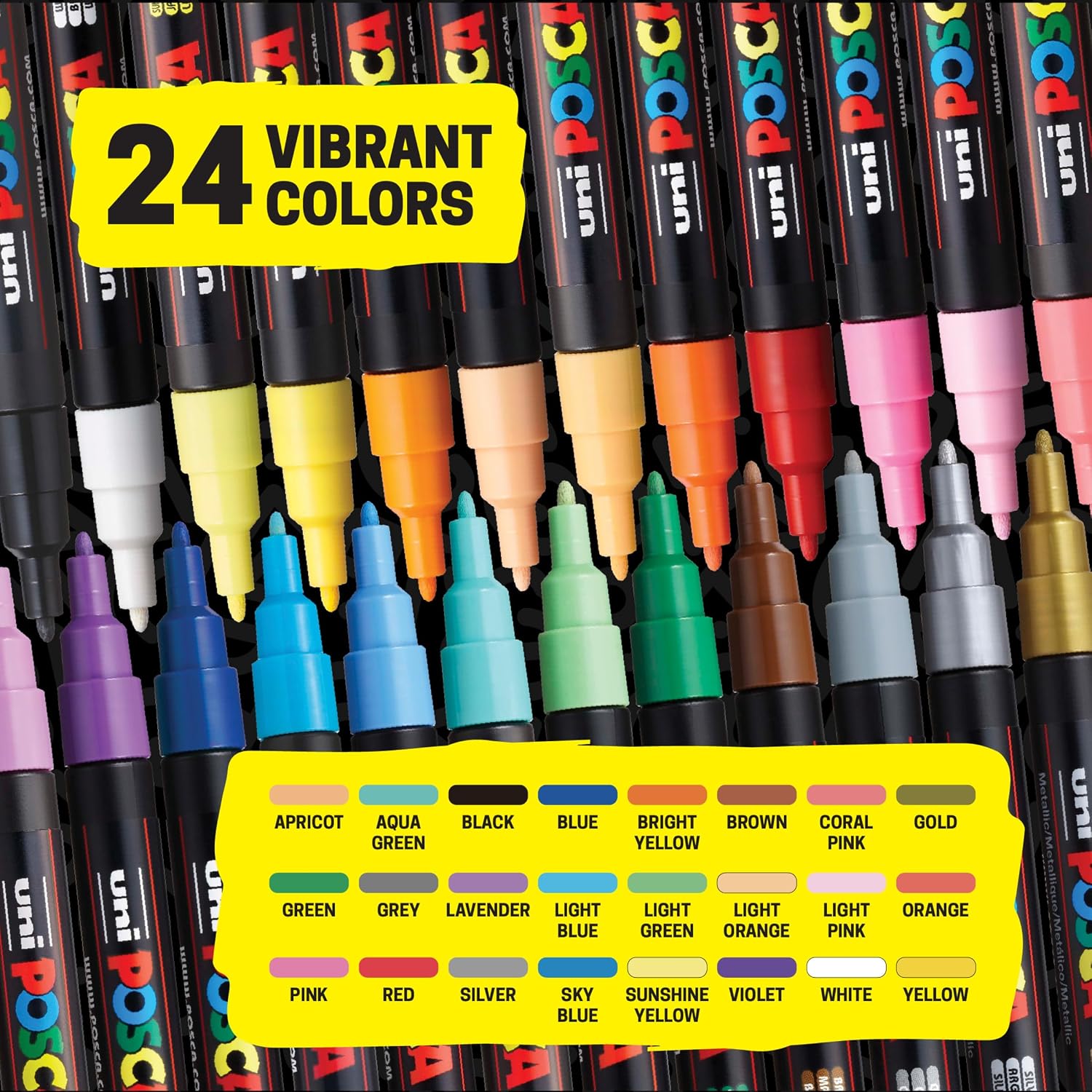 Thumbnail 6 de POSCA Acrylic Paint Markers, 3M Fine Point