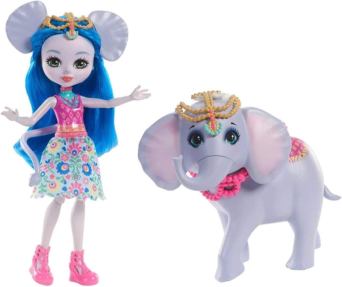 Detalle de Enchantimals FKY73 Ekaterina Elephant & Antic Doll and Elephant Playset with Removable Skirt