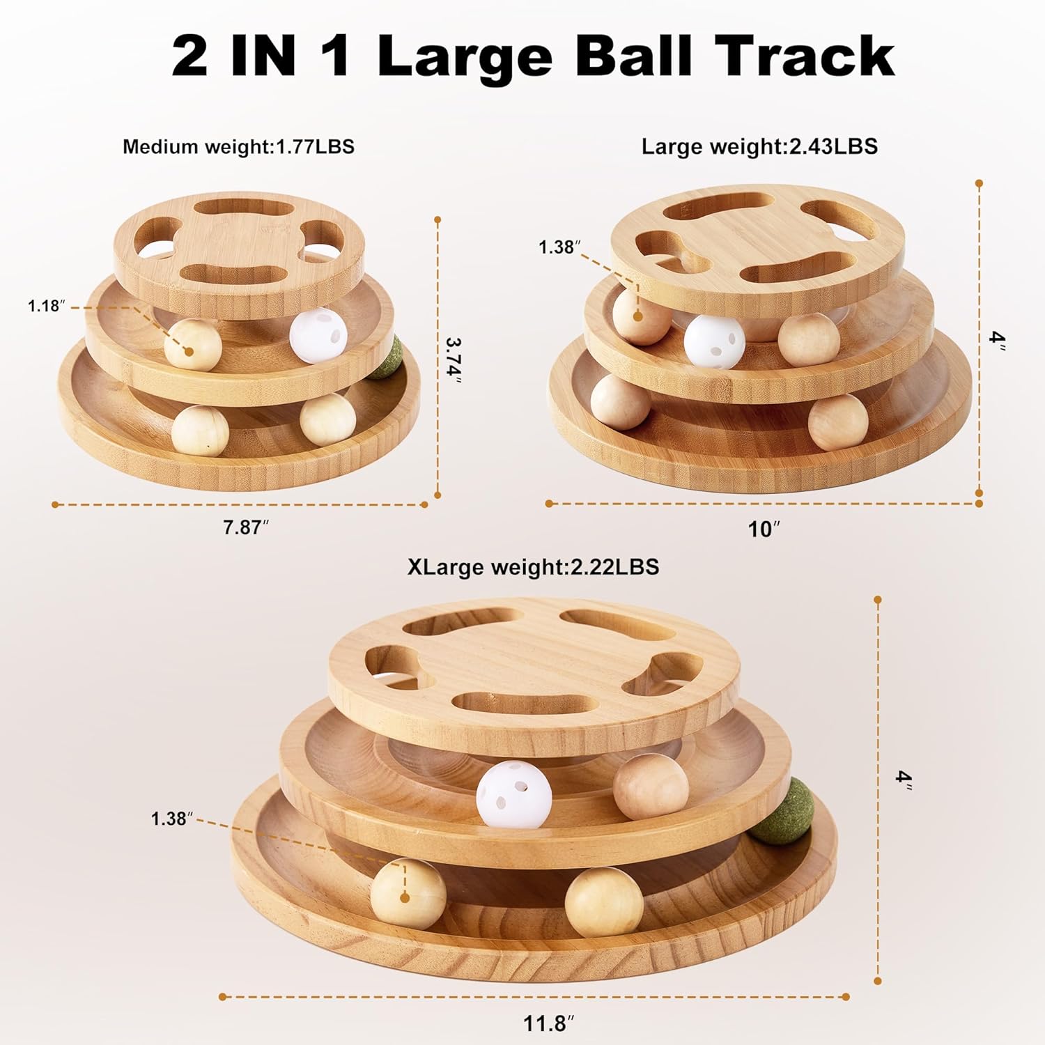 Detalle 2 de ZOMISIA Cat ball track toy with 2-layer