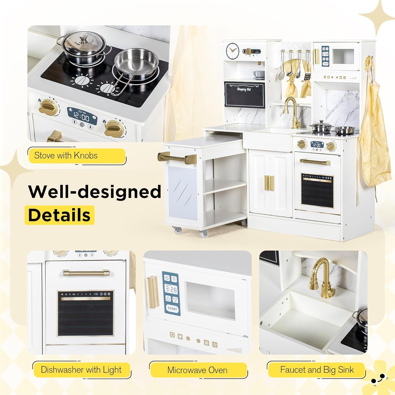 Detalle de BRINJOY Cuisine en bois 3+ ans