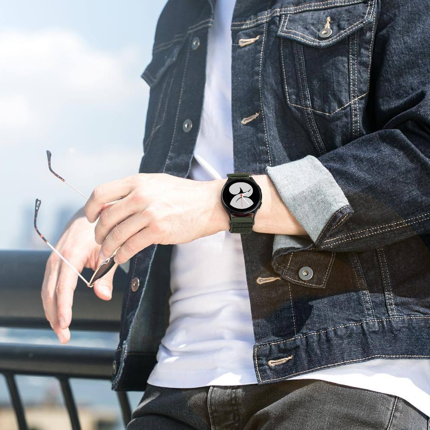 Thumbnail 6 de Vodtian 22mm Nylon Armband – Kompatibel mit Galaxy Watch 3 45mm/46mm, Gear S3, Garmin Vivoactive 4 und mehr
