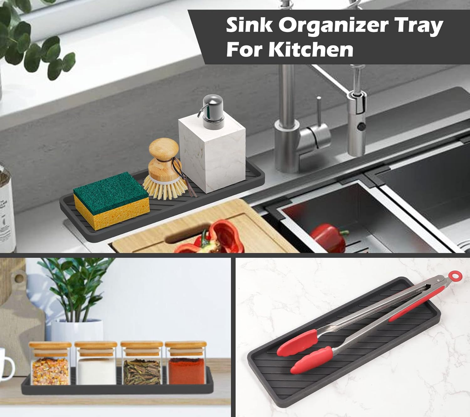 Detalle de Kamehame Kitchen Caddy 30 cm sink organiser 🧽