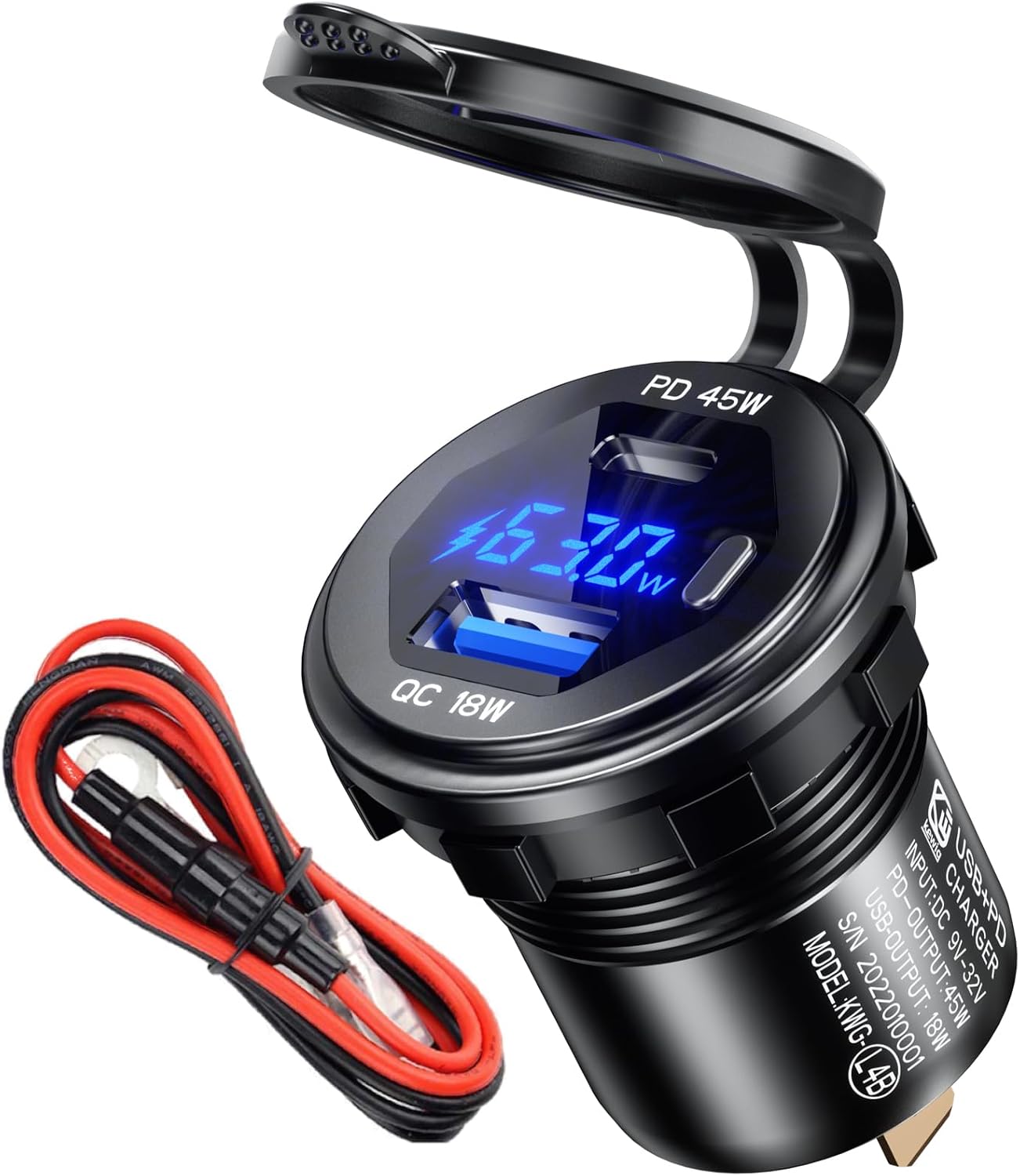 Detalle de 45W PD USB Steckdose 12V wasserdicht