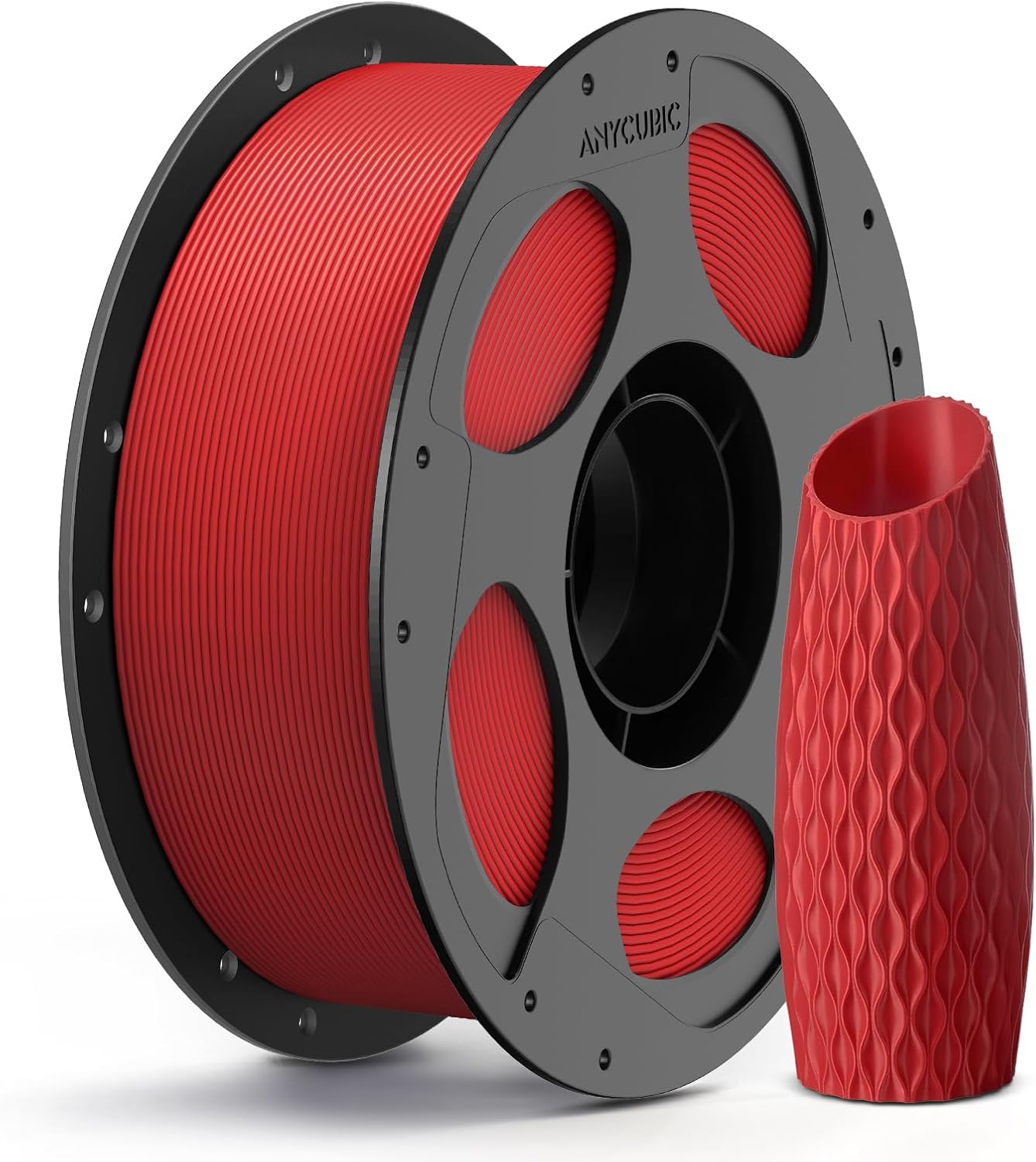 Detalle de ANYCUBIC PLA Filament 1,75 mm Refill- & Spool-Kit (1 kg) mit intelligenter Identifikation – rot