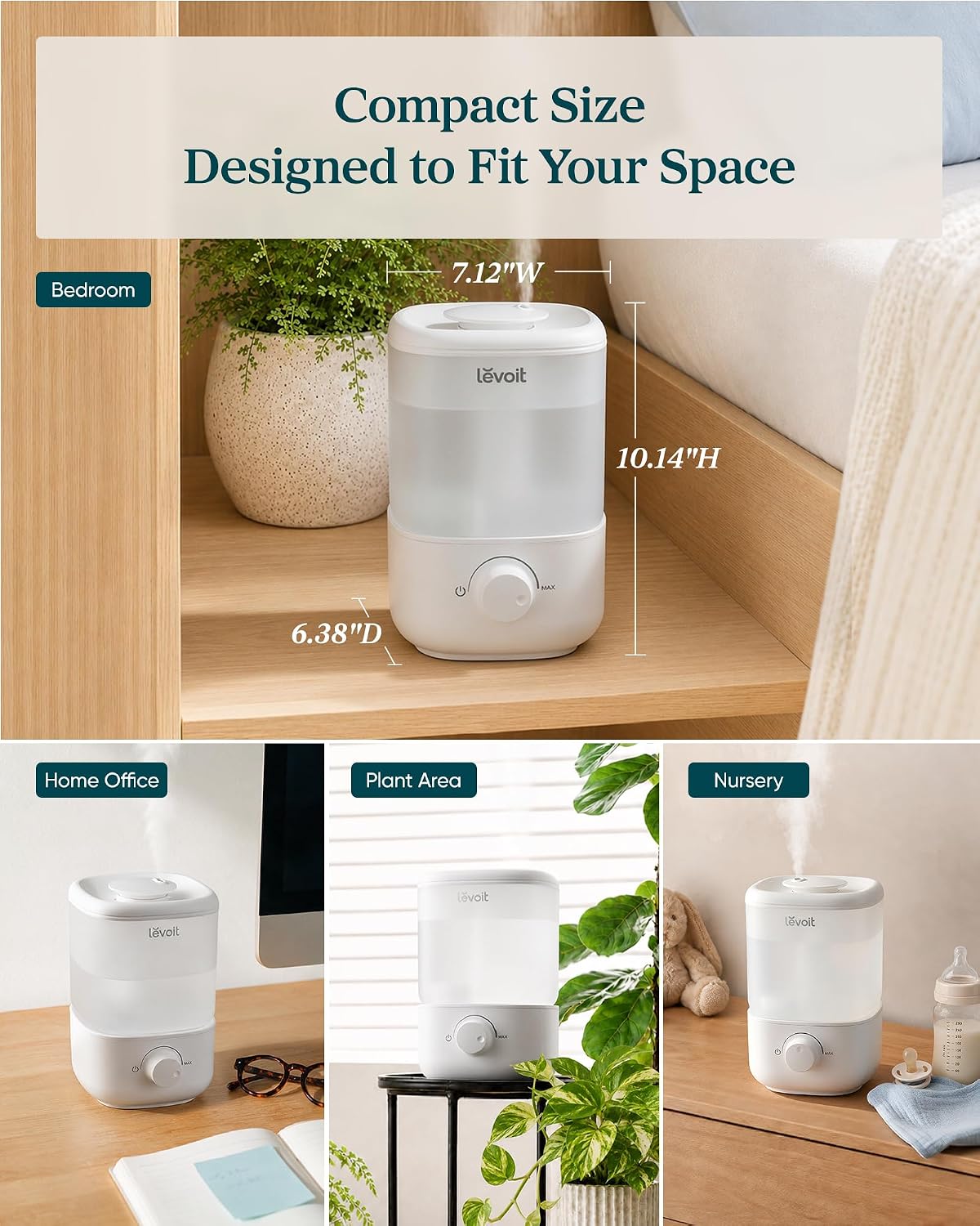 Thumbnail 4 de Levoit Humidifier 2.5L with 26dB Quiet Mist