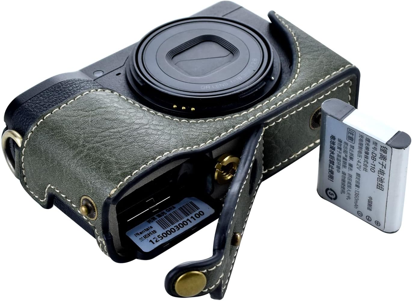 Thumbnail 2 de Rieibi GR IV/GR III/GR IIIx Tasche aus Vintage-VPU-Leder – Kameratasche mit Schultergurt (Grün)