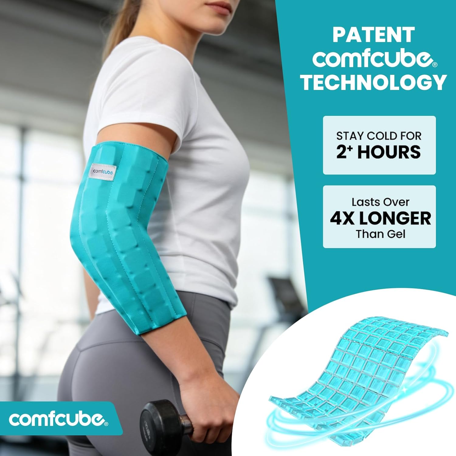 Thumbnail 2 de Comfcube Elbow Ice Pack Wrap: 2-Hour Cold Compression for Tendonitis, Tennis Elbow, and More