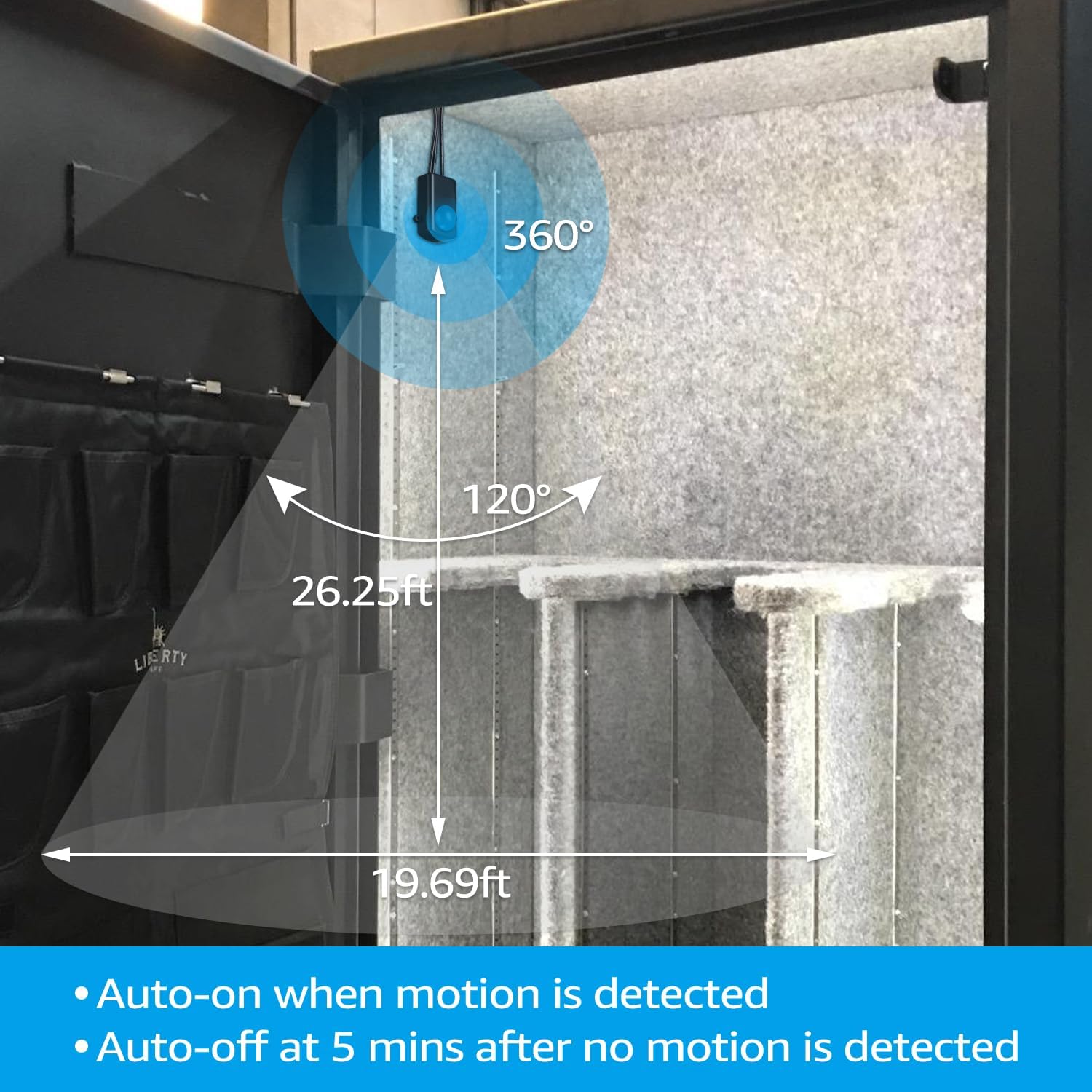 Detalle de TORCHSTAR MHSTPK-SS50 LED Safe Lighting Kit, 4 Bars, 5000K Motion Sensor