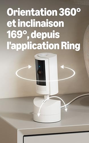 Detalle 2 de Ring Pan-Tilt Indoor Camera: surveillance intérieure orientable 360° et inclinable 169°