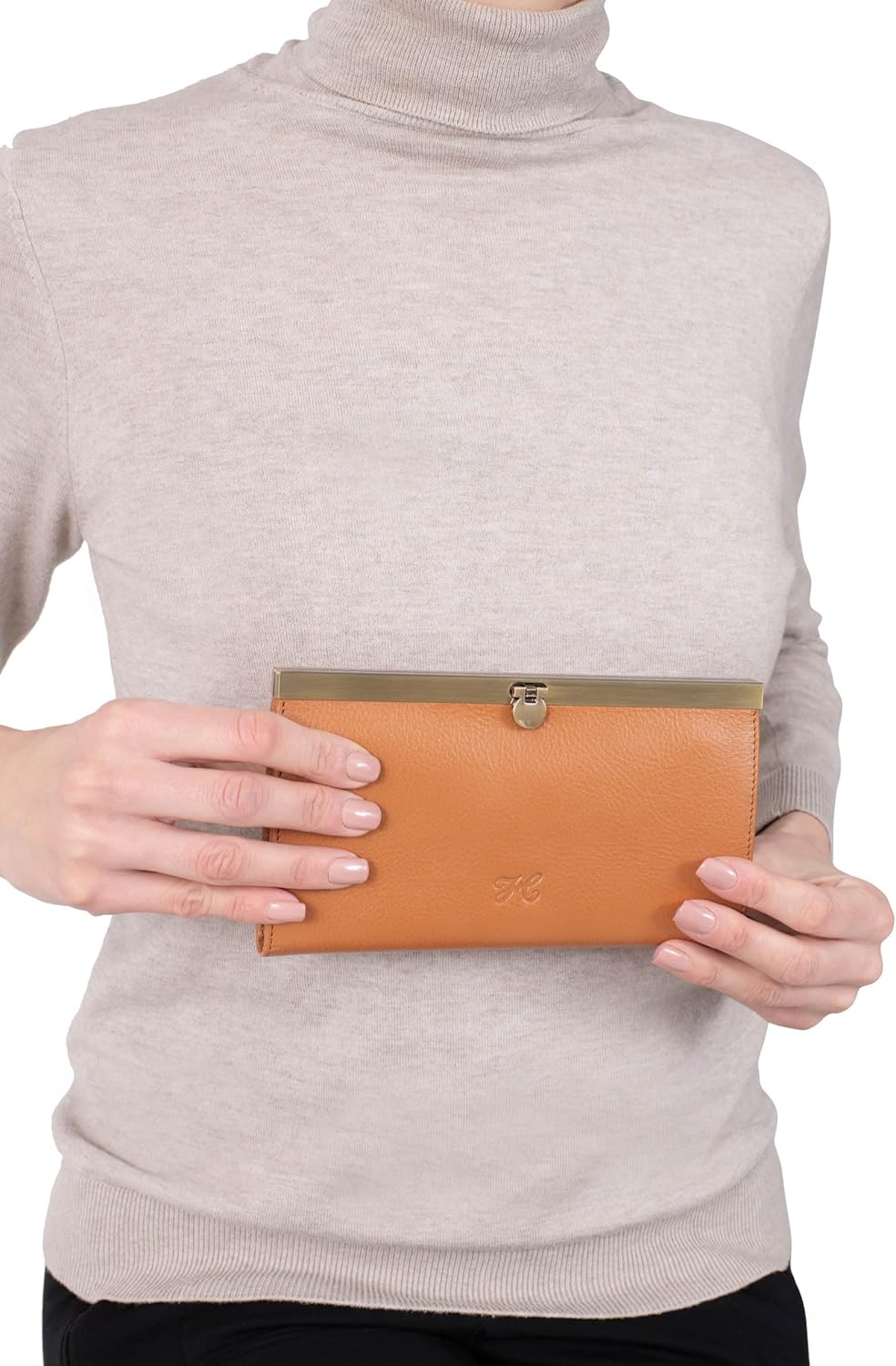 Thumbnail 2 de Hexagona Portefeuille Long Stop RFID en cuir Bastille (marron) pour femme