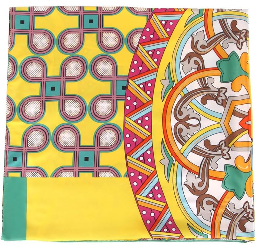 Detalle de GLORIS Damen Tuch Schal 135 × 135 cm – buntes Muster, vielseitig tragbar als Schal, Kopftuch oder Hijab