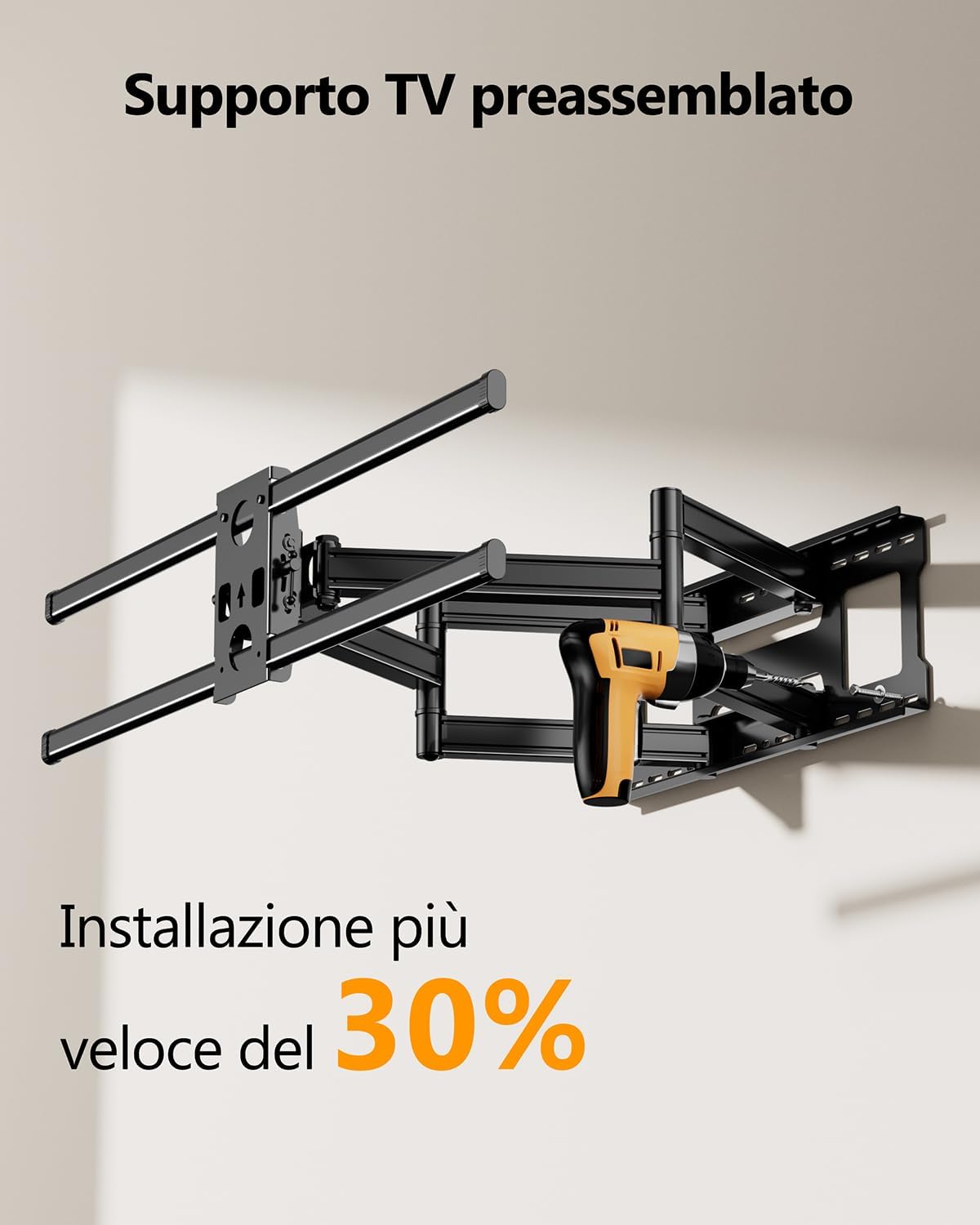 Thumbnail 6 de WHYFONE Supporto TV Parete da 60–120 pollici con Bracci Doppio Snodo, Estendibile e Inclinabile, VESA 200x100–1000x600mm