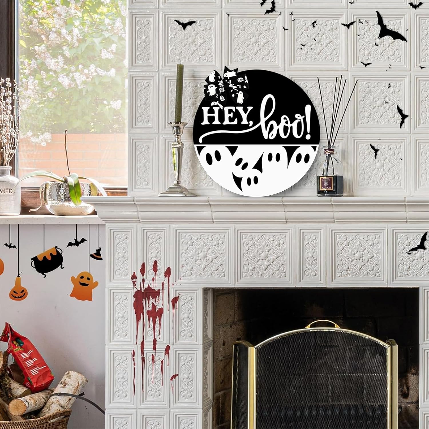 Thumbnail 5 de Halloween Ghost Door Sign, 12 x 12 inches