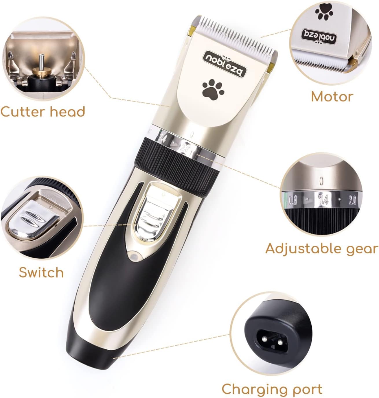 Detalle 2 de Nobleza Tondeuse Chien Professionnel 600 mAh