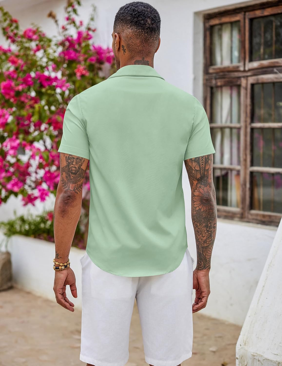 Thumbnail 2 de Chemise COOFANDY à Manches Courtes pour Homme – Coupe ajustée, sans repassage, style été